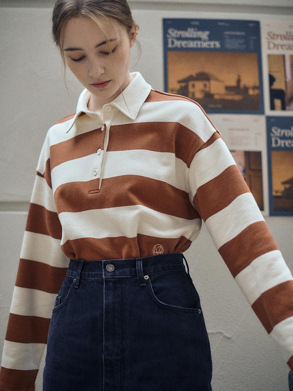 Stripe Polo T-shirt SW2AE715-92