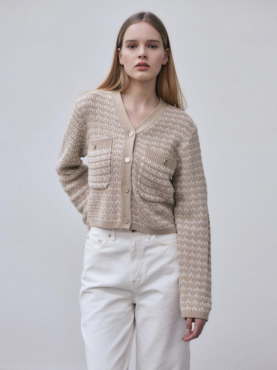 Tweed Knit Cardigan SK3XD255-91