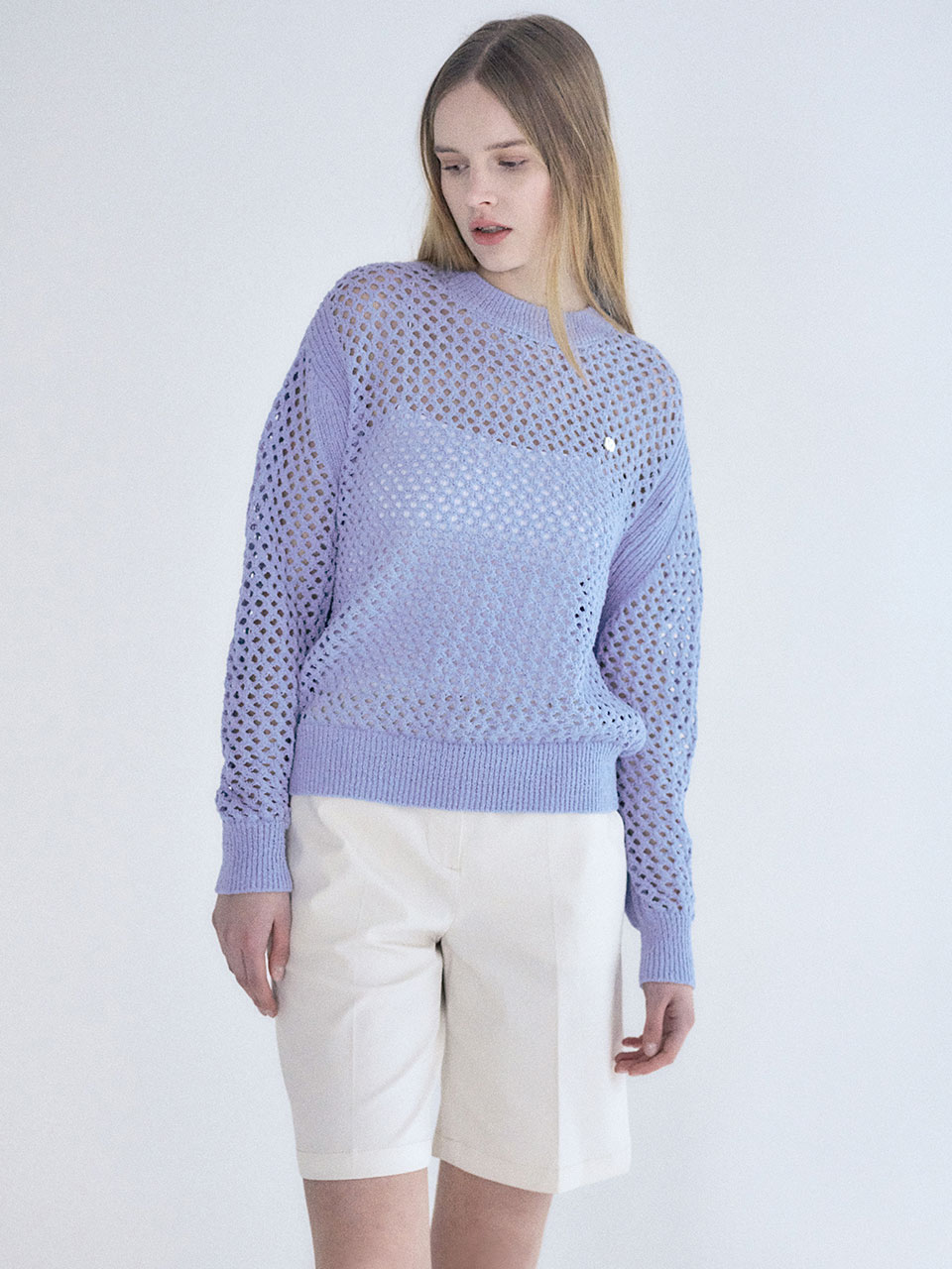 Cubic Net Knit Pullover SK3SP150-22
