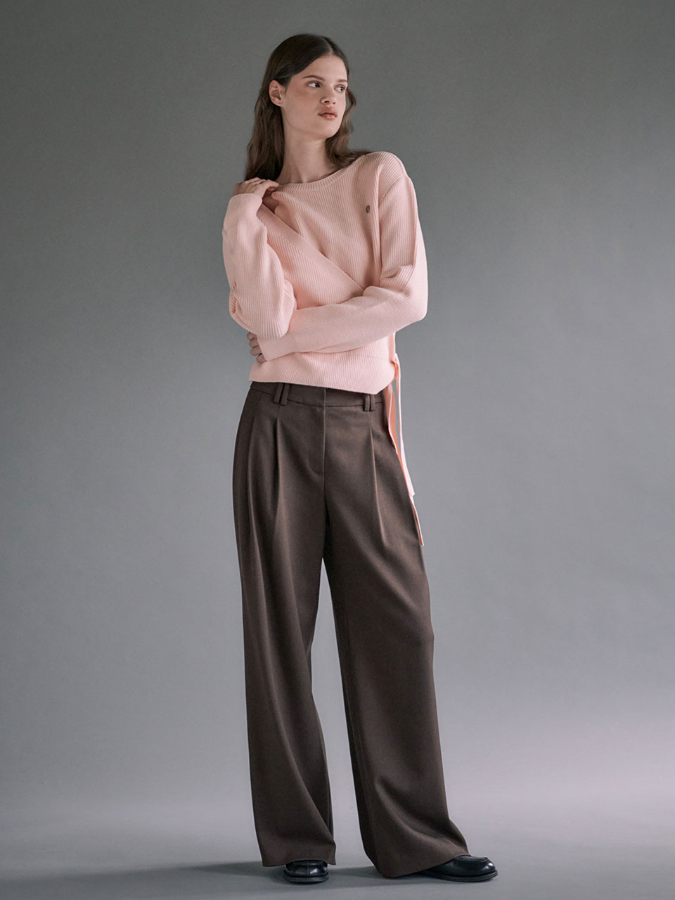 Wool Blended Two Tuck Wide Pants SW3WL453-93